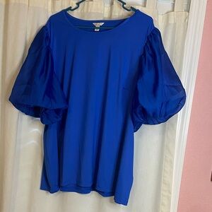 Cato Royal Blue Puff Sleeve Blouse